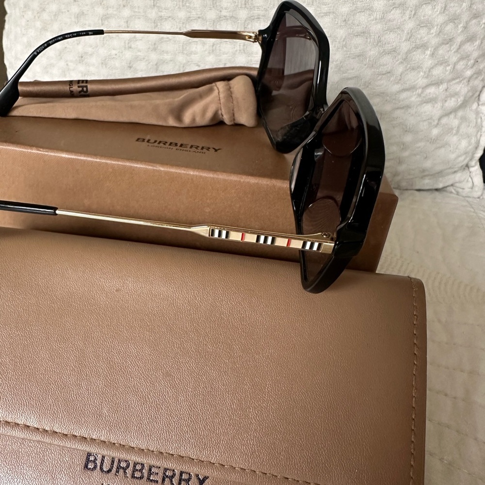 Burberry Black and Gold Sunglasses